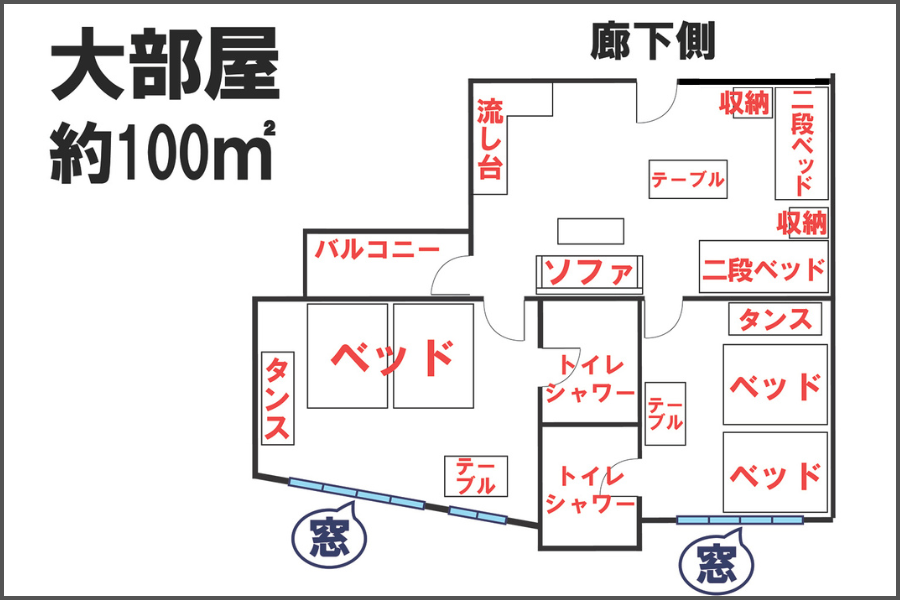 大部屋間取り図